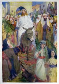Jeesus ratsastaa Jerusalemiin