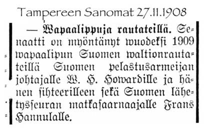 Frans Hannulan vapaalippu